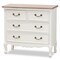 Baxton Studio Amalie White and Oak Finished 4-Drawer Accent Dresser 160-10240 - alternate 1